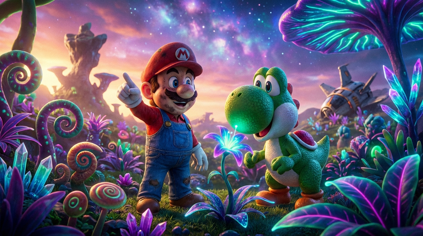 découvrez en avant-première yoshi dans super mario galaxy sur nintendo switch 2, une aventure intergalactique pleine de surprises et de nouvelles fonctionnalités.