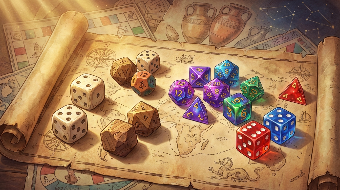 explorez l'univers des dés : leur histoire fascinante, les différents types existants et leurs multiples utilisations, du jeu à la divination.