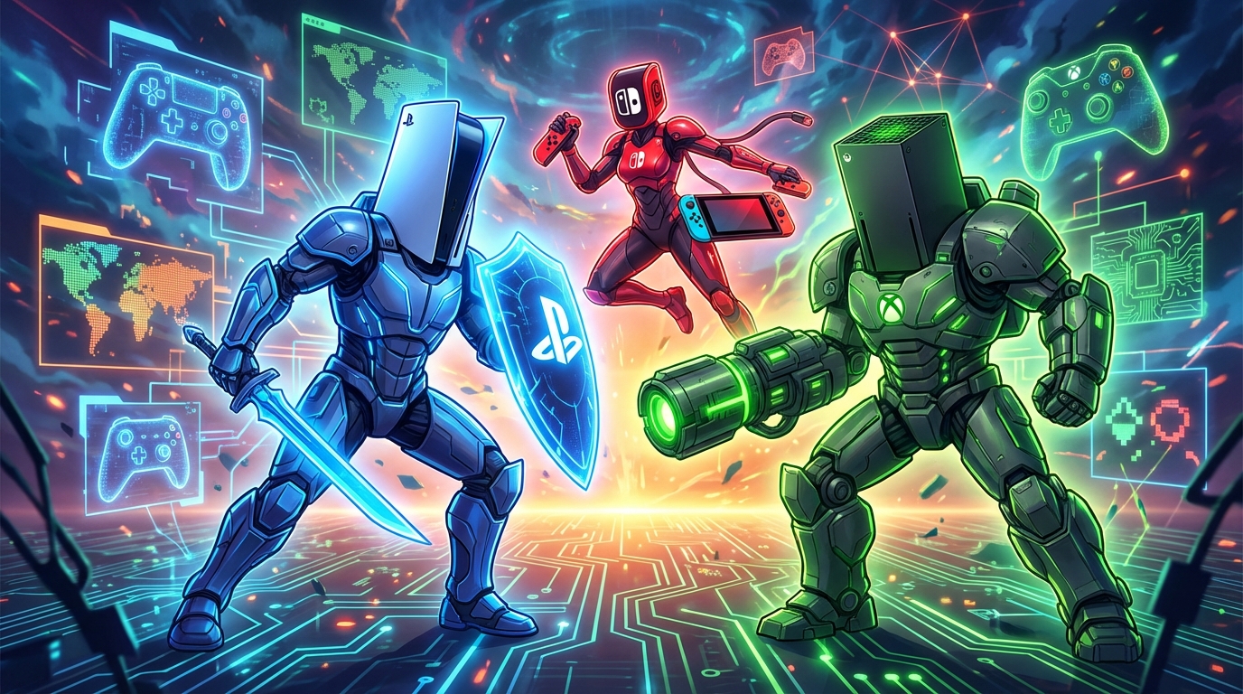 découvrez les enjeux majeurs et les stratégies des acteurs clés dans la guerre des consoles, une bataille technologique et commerciale qui façonne l'industrie du jeu vidéo.